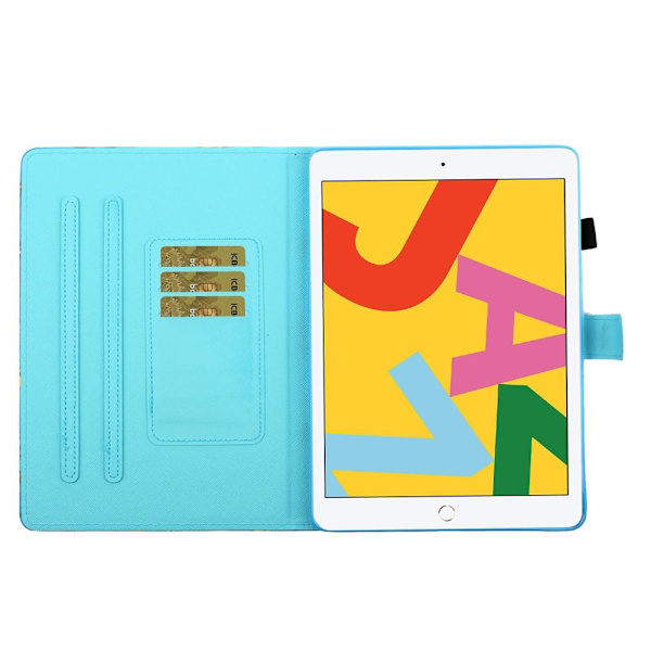 iPadille 10.2 (2021)/(2020)/(2019) Tabletin suojakotelo - Wolf Multicolor