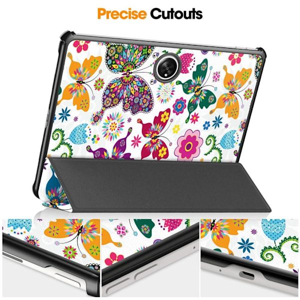 Til OnePlus Pad Trifold Stand Tabletcover - etui - Sommerfugle Multicolor