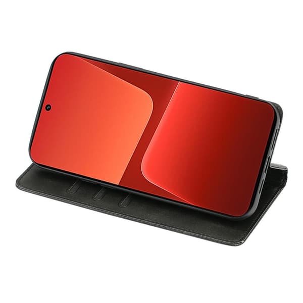 Til Xiaomi 13 5G tegnebogstativ telefonetui - sort Black
