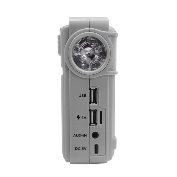 Emergency AM FM-radio Bluetooth Afspiller Håndsvinggenerator PowerBank Black