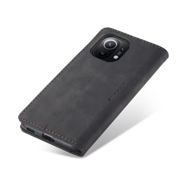 CASEME Retro lompakkokotelo Xiaomi Mi 11 - musta Black