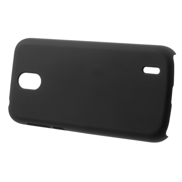 Til Nokia 1 Gummibeskyttet PC-beskyttende mobiltelefon cover - sort Black