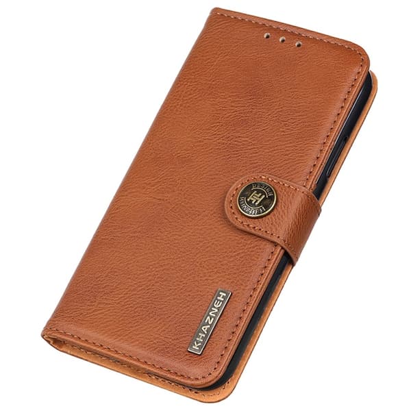 KHAZNEH til iPhone 17e / 16e Lommebok-deksel Brown