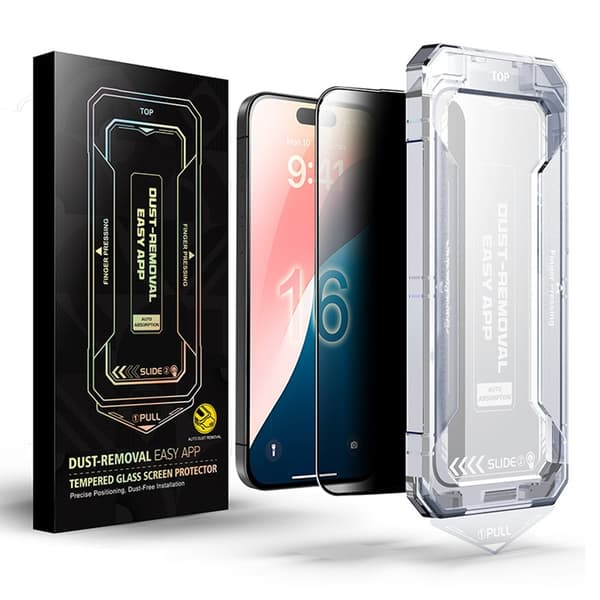 iPhone 16 / 15 Anti - spy Privacy Tempered Glass - näytönsuoja