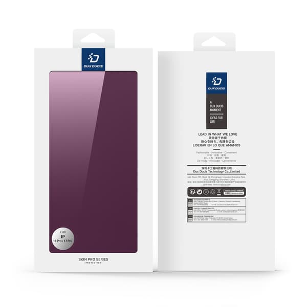 DUX DUCIS Telefondeksel med støtteben til iPhone 18 Pro / 17 Pro Purple