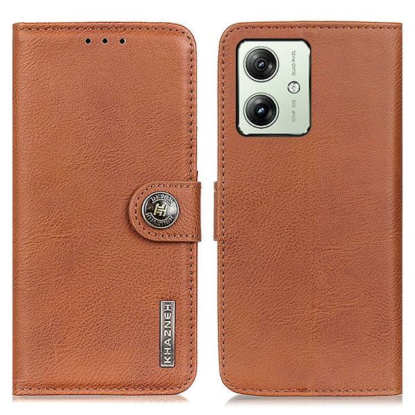 KHAZNEH tegnebogstaske til Motorola Moto G54 Brown