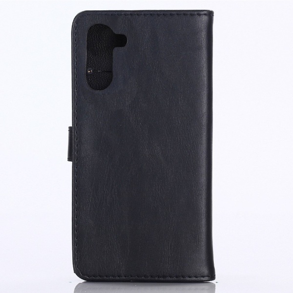 Crazy Horse Wallet Case til Samsung Galaxy Note 10 - Sort Black