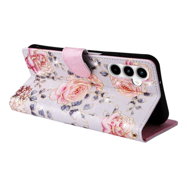 Till Samsung Galaxy A35 Plånboksfodral Blommor multifärg