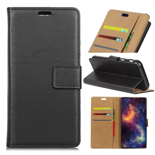 Asus Zenfone Max (M2) ZB633KL Lommebok - cover - Sort Black
