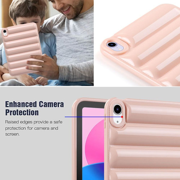 För iPad 10.9 (2022) Candy Color TPU - Rosa Rosa