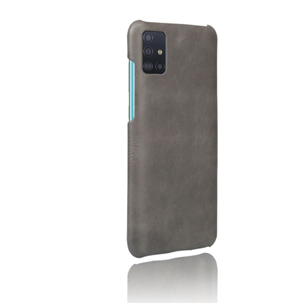 Crazy Horse Coated Case Samsung Galaxy A71 -puhelimelle - harmaa Grey