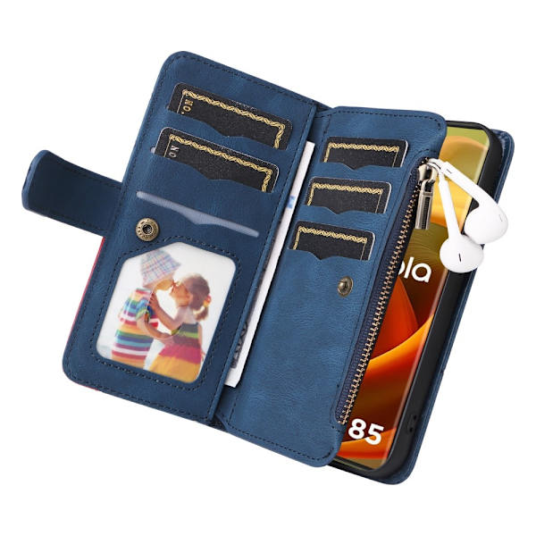 KS Plånboksfodral till Motorola Moto G85 - Blå Blå