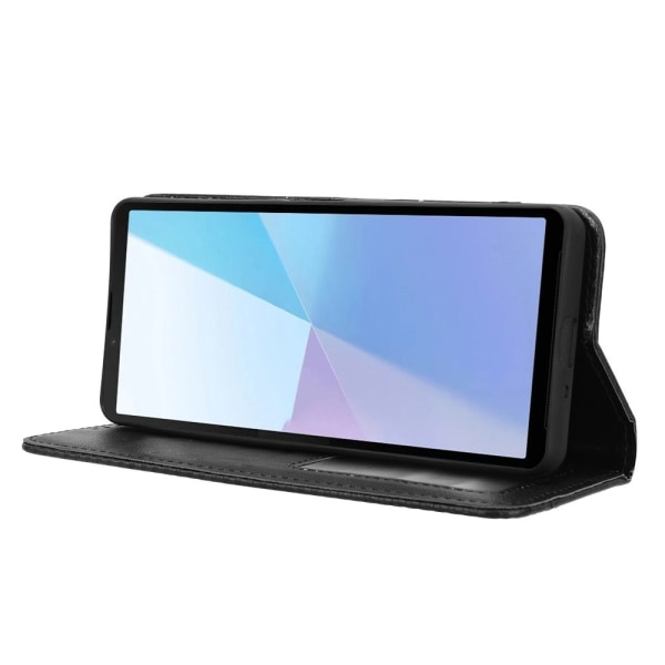 Wallet Stand Flip-telefonetui til Xperia 10 VI - Sort Black