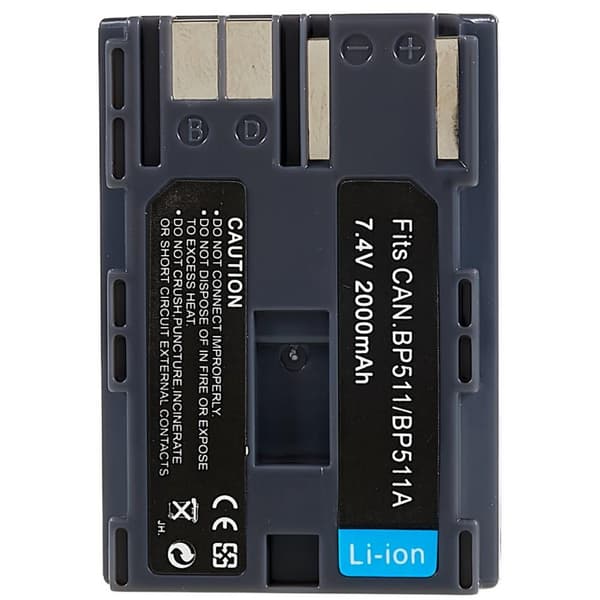 BP - 511 Batteri till Canon EOS 40D / 300D / 5D / 20D / 30D / 50D / 10D / G5 / G6 Svart
