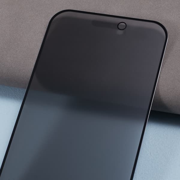 til iPhone 15 Hærdet glas 180 - graders anti - spion Privacy 2stk Transparent