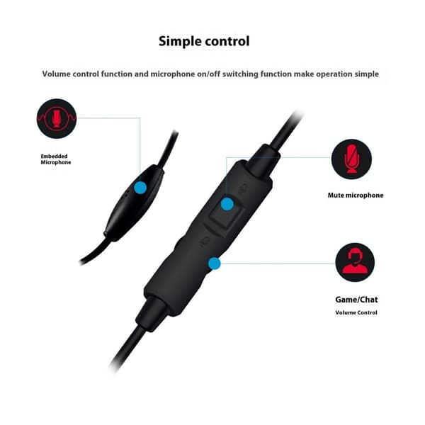 For PS5 Nintendo Switch OLED XBOX PC Gaming Headset Kablede Hodetelefoner med Mikrofon Black