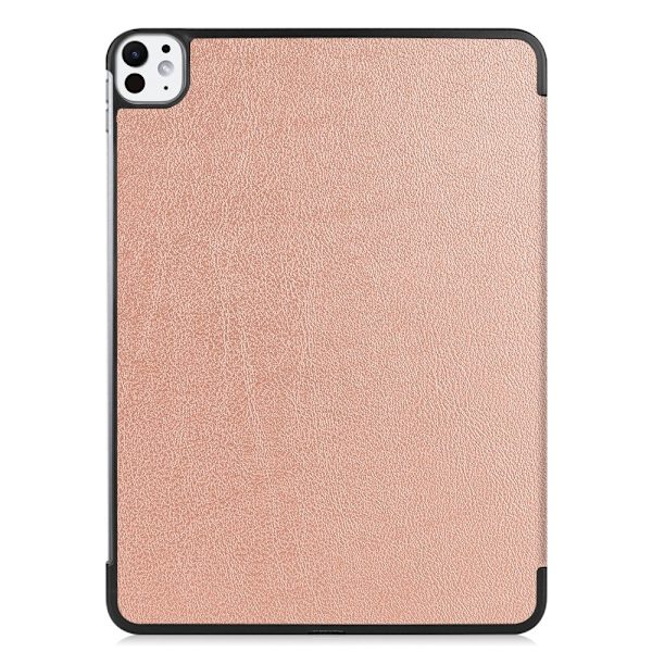 Til iPad Pro 11 (2024) Etui Tre-fold Stativ Tablet Cover - RoseGold Pink gold