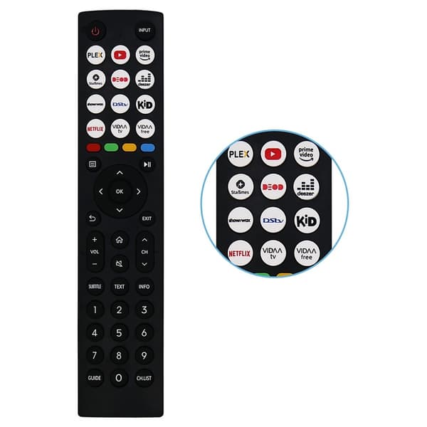 Fjernkontroll erstatning EN2J36H For Hisense TV Black