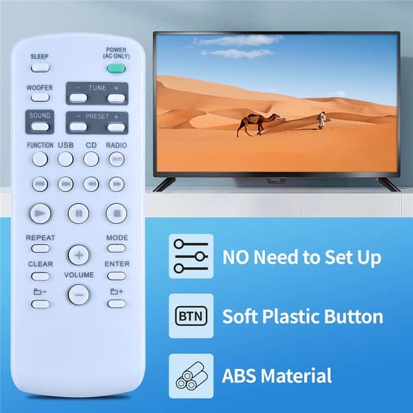 Fjernkontroll erstatning for RMT-CG880A for Sony DVD-forsterker White