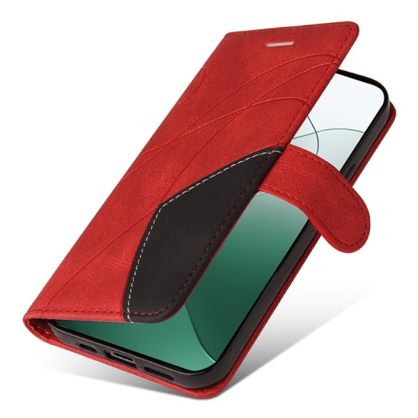 Til Xiaomi 14 KT-serie-1 dobbeltfarve tegnebog Red
