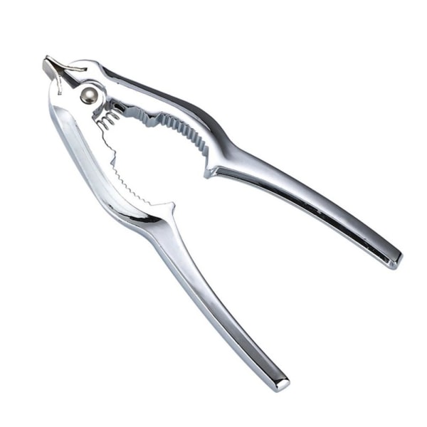Multifunction Crab Cracker Seafood Clam Bottle Opener with Spring for Kitchen Silver chrome