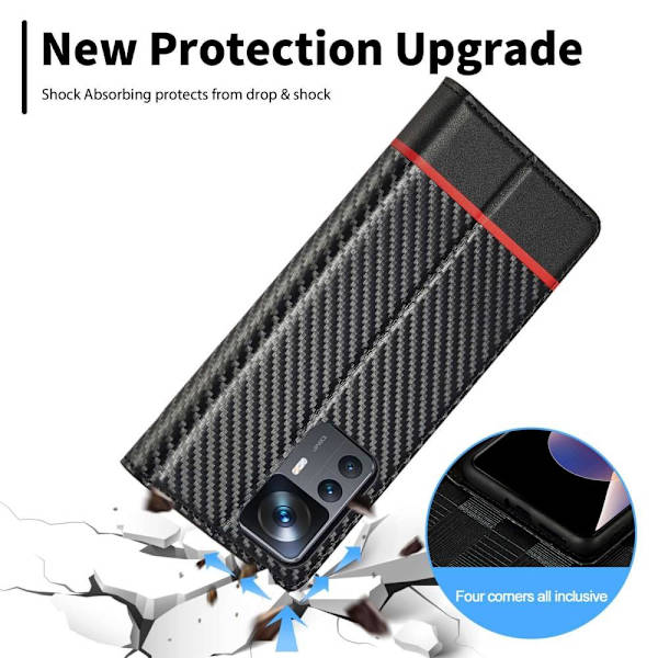 LC.IMEEKE lompakkokotelo Xiaomi 12T/12T Pro - musta Black