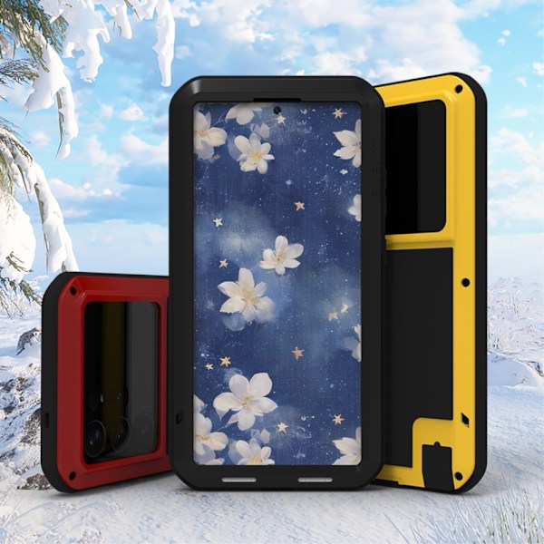 Samsung Galaxy S25+ (Plus) Case Panserbeskyttelse Case Shell + hærdet glas Black