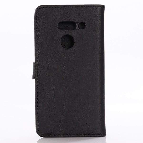 Crazy Horse Texture Retro Flip -kotelo LG G8 ThinQ: lle - musta Black