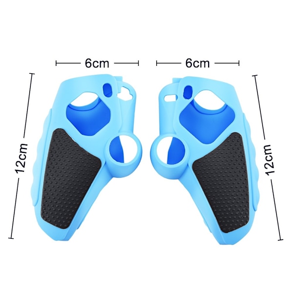 Playstation 5 / PS5 Silikon Skin Skal Fodral Anti-Slip Skydd + Joystick Caps - Blå Blå