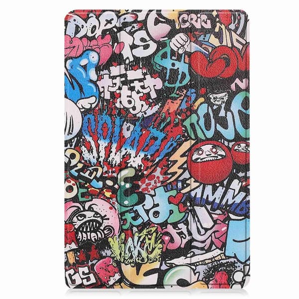 Lenovo Tab M10 (Gen 3) kolminkertainen jalustan kansi - Graffiti Multicolor