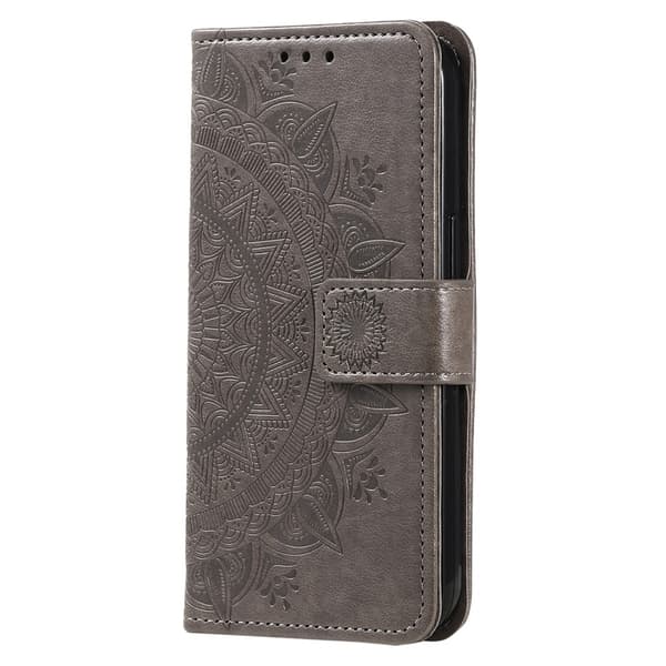 Xiaomi Redmi 15C Jalustakotelo Totem Lompakkokotelo Grey
