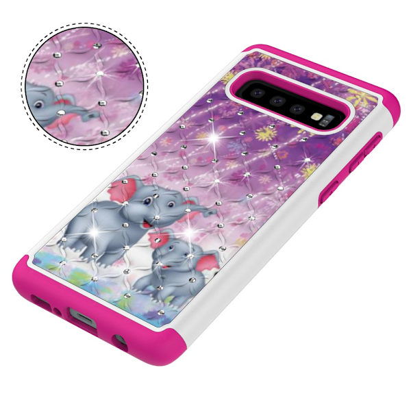 Samsung Galaxy S10 TPU-Skal Armor Extra Tåligt - Elephants Svart