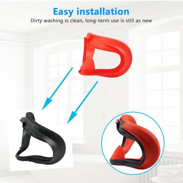 För Meta Quest 3S VR Silikonfodral Anti - Sweat Face Pad Skyddsöverdrag - Röd Röd