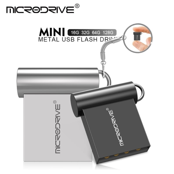 MICRODRIVE 128 Gt USB-muisti 2.0 Metallinen Flash Drive Kannettava Gold