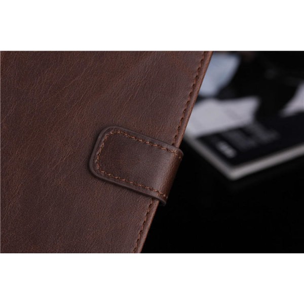 iPhone 6 / 6s Retro Wallet Case / Cover - Mørkebrun Brown