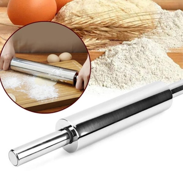 Kagerulle i rustfrit stål Non-stick Konditor dej Bage køkken - 38.3 cm Silver
