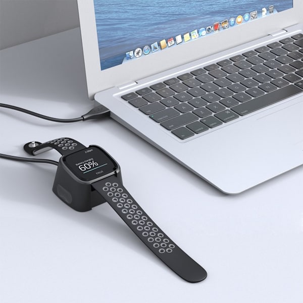 USB-latauskaapelin teline Fitbit Versa Smart Watchille Black