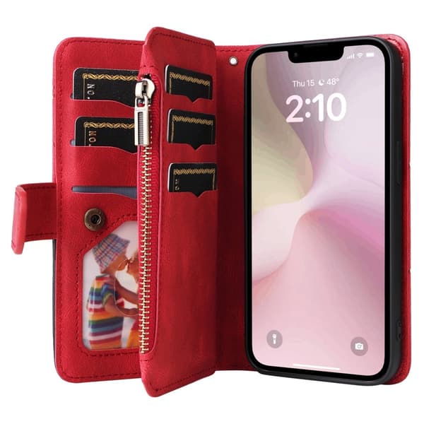 KT-monitoimisarja-5 iPhone 17e / 16e -puhelinkotelolle Red