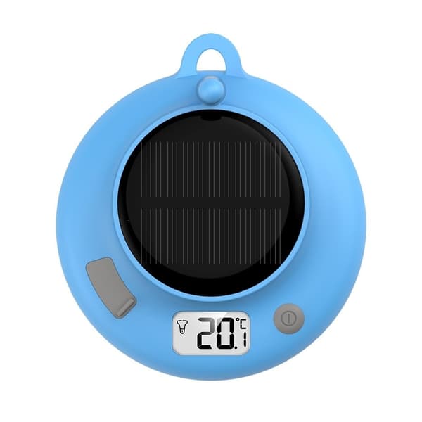 Termometer Vattentemperatur Uppladdningsbar flytande digital solcellstermometer Blå