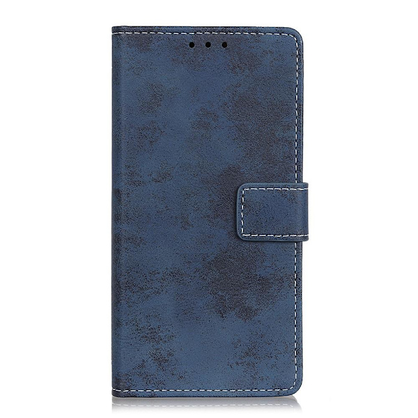 Retro tegnebog stativetui til Google Pixel 6a - Mørkeblå Dark blue