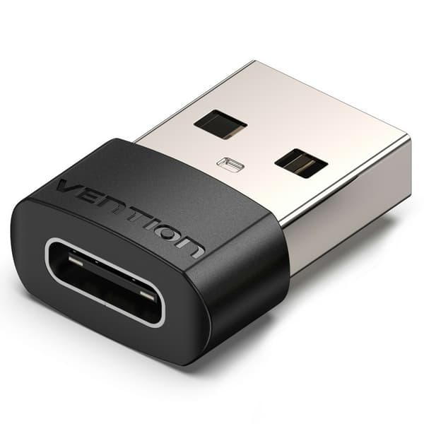 USB 2.0 A-hane till USB C-hona-adapter 480 Mbps dataöverföring OTG-omvandlare Svart