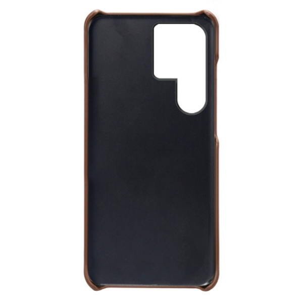 Til Samsung Galaxy S24 Ultra KSQ PU-læderbelagt skal hårdt etui Brown