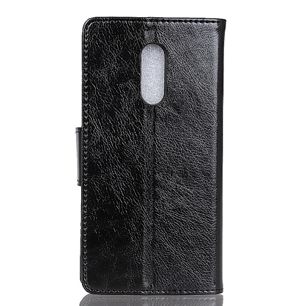 Nokia 5.1 Plus Lommebok - cover Teksturert Split - Sort Black