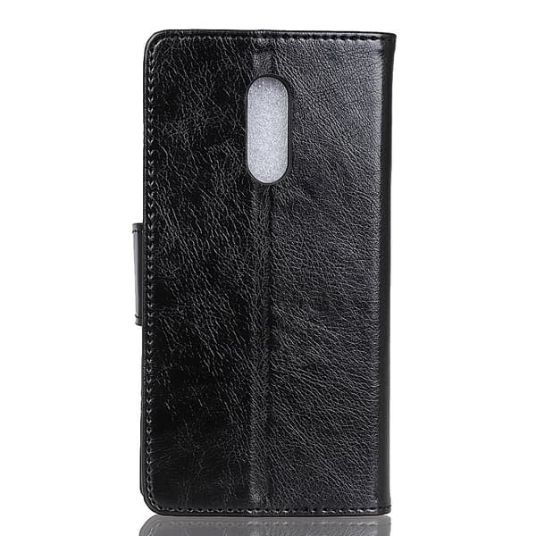 Textured Split Leather Mobile Phone Casing Nokia 5.1 Plus - Musta Black