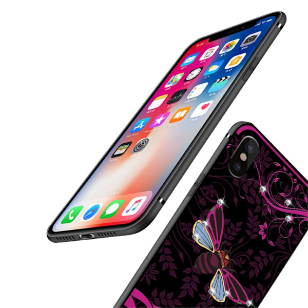 NXE iPhone X TPU-deksel - Rose Bee