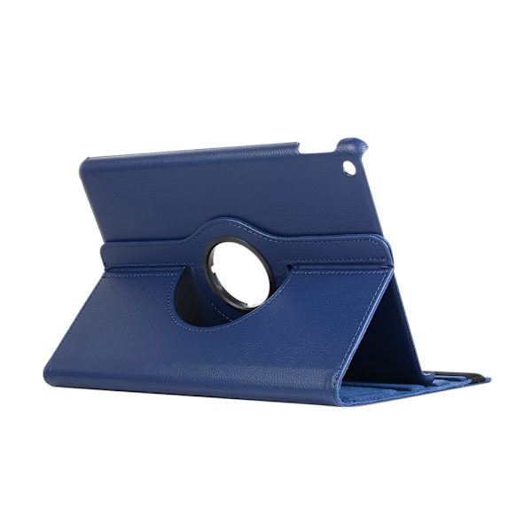 Apple iPad 10.2 2021/2020/2019 Litchi Texture Etui - Mørkeblå Blue