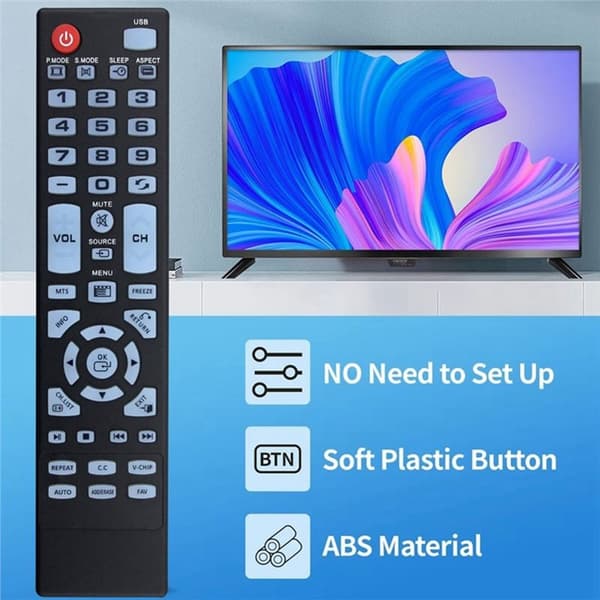 Fjärrkontroll Ersättning för ELEFW248 För Element TV Svart