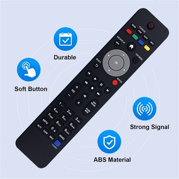 Fjernkontroll erstatning for NC201 For Philips Blu-Ray DVD Home Theater System Black