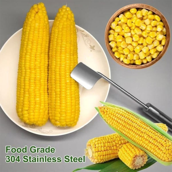 Corn Cob Husker Manuel Corn Stripper Skovl Corn Cob Skræller Silver