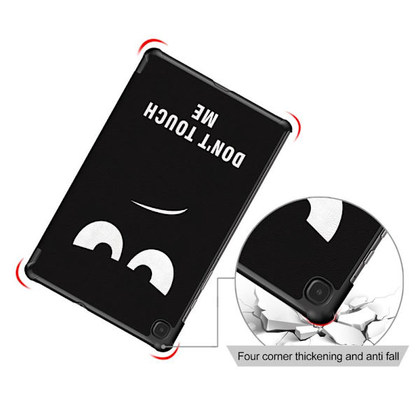 Tri-fold Stativveske for Samsung Galaxy Tab S6 Lite - Dont Touch Me Black